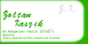 zoltan kaszik business card